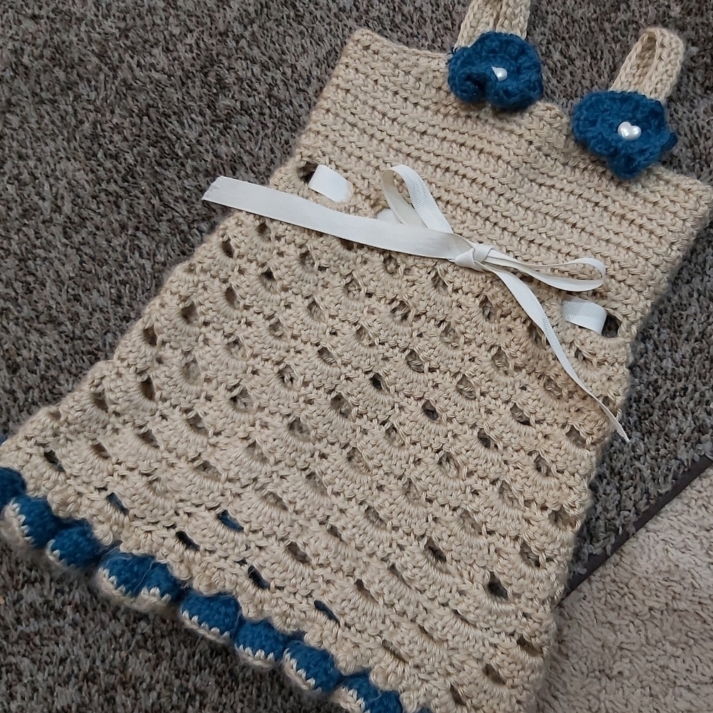 Nostalgic/Vintage Crochet baby dress/B4B